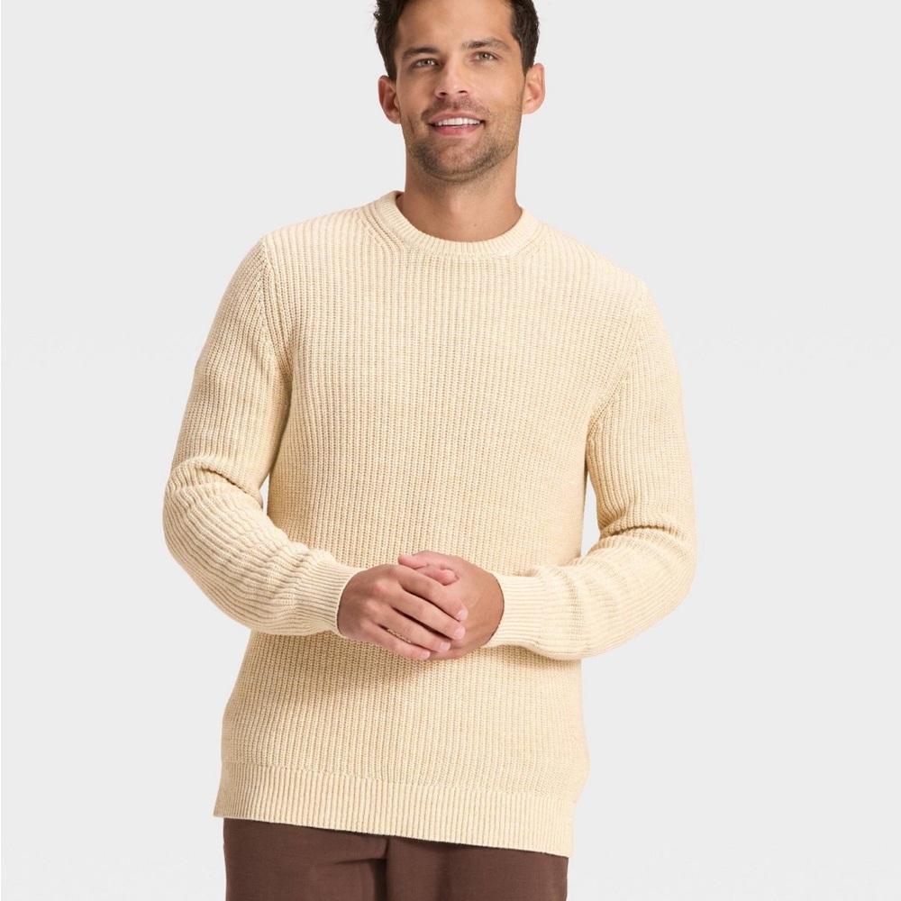 Men's Cream crewneck Sweater